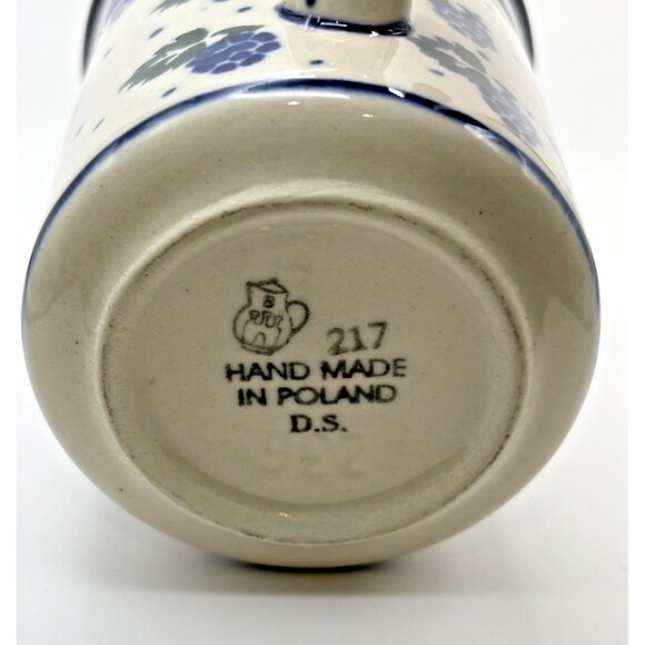 Polish Pottery Coffee Cup Mug Made in Poland Used - Picture 6 of 10